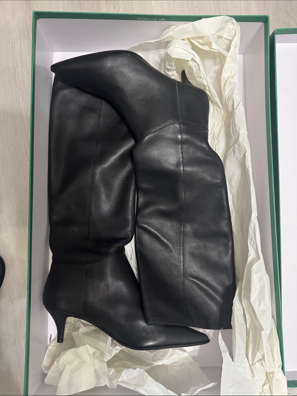 NWT J.Crew Black leather slouch boots - size 10
